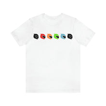 Load image into Gallery viewer, Helmet Line-up V1 Unisex T-Shirt (Prisoners of the Masquerade)