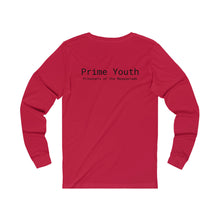 Load image into Gallery viewer, Youth Premium Unisex Long Sleeve Tee (Prisoners of the Masquerade)
